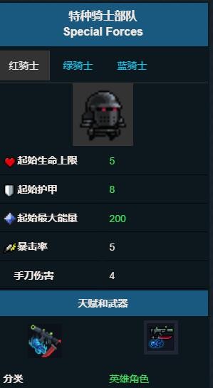 元气骑士特种骑士部队怎么样 特种骑士部队技能属性图鉴图1