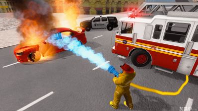 模拟消防车3D游戏截图
