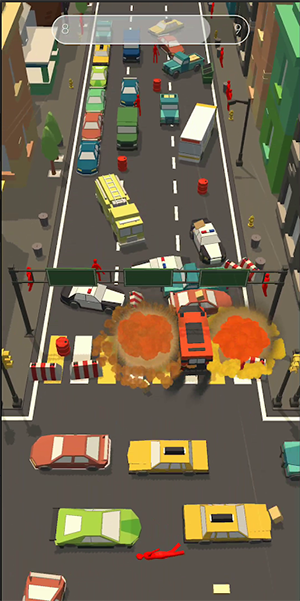 障碍道路碰撞3D游戏截图