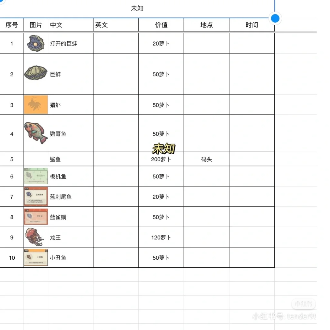 月兔漫游海鲜在哪钓 各种海鲜垂钓时间分享图7